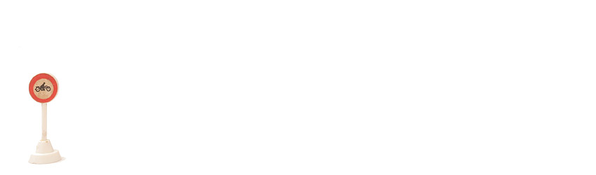 Verkehrszeichen (Typ 3) - Gesperrt für Krafträder, hoher Sockel - 1000/4