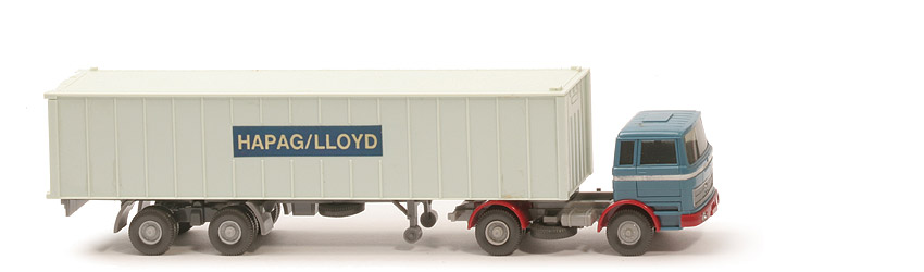 MB LPS 1620 Container-Sattelzug I - Hapag-Lloyd  hellazurblau / weinrot - 523/2 ?