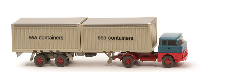 Henschel HS 14 Container-Sattelzug - Sea Containers, 2 x OT - nicht erfasst