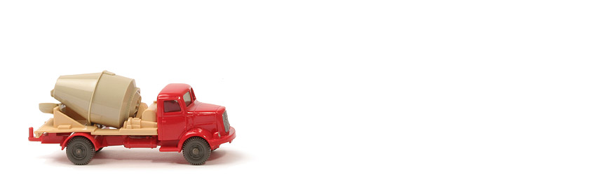 Henschel HS 100 Betontransporter - FH, CH rot, Tr. hellgelbgrau, Aufb. hellbeige - 532/9a