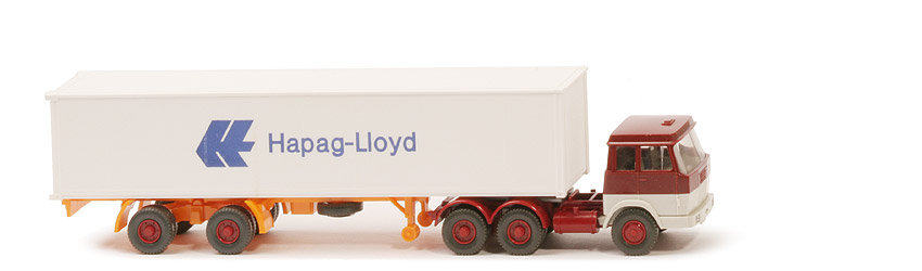 Hanomag-Henschel Container-Sattelzug - Hapag-Lloyd 1 x 40 ft, braunrot/perlweiß - Hapag-Lloyd 4 ?