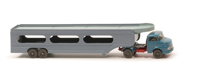 MB 1413 o. Lüfter PKW-Transporter - FH azurblau, Aufl. graublau/Deck grünblau (KB dünn) - 580/10l