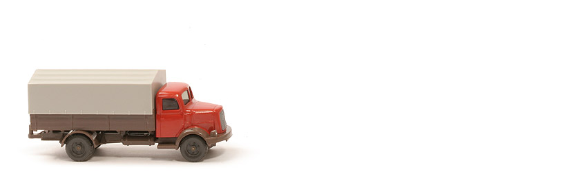 Henschel HS 100 Pritsche - FH korallenrot, PR, CH blassbraun - 414/3b