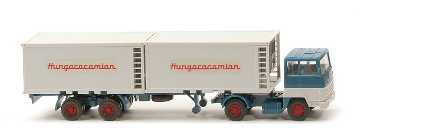 Ford Transcontinental Container-Sattelzug  - azurblau/altweiß, Hungarocamion  - 540/32 (?)