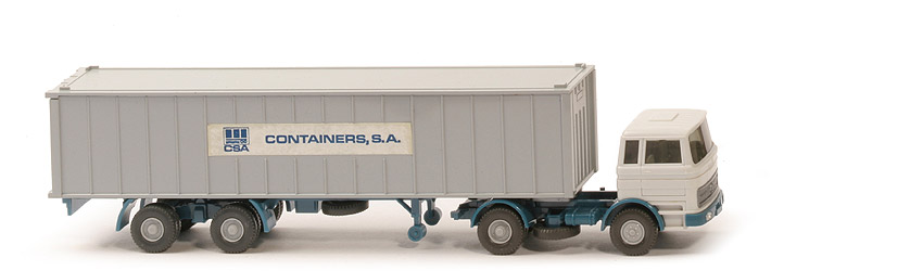 MB LPS 1620 Container-Sattelzug - CSA, 40 ft Cont. mit Aufkleber - Container SA