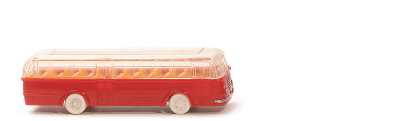 Büssing Trambus - WiK groß, o. Fahrer, rot, CH silber - Büssing (1) ~