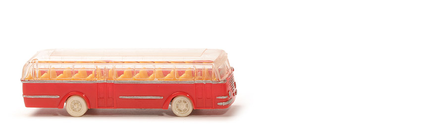 Büssing Trambus - neue Form, o. Fahrer, blassrot, CH silber - 720/4a