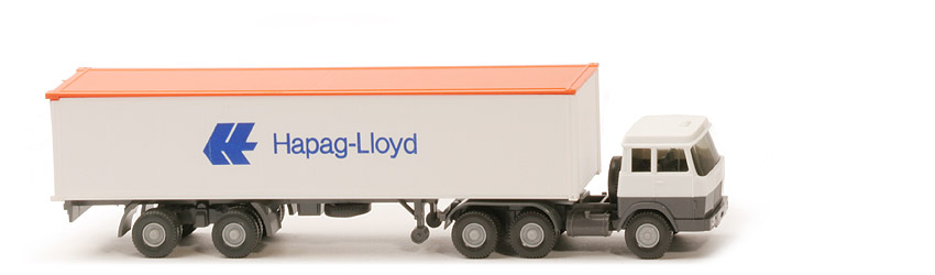 Hanomag-Henschel Container-Sattelzug - Hapag-Lloyd 1 x 40 ft, weiß/basaltgrau - Hapag-Lloyd 4b ?