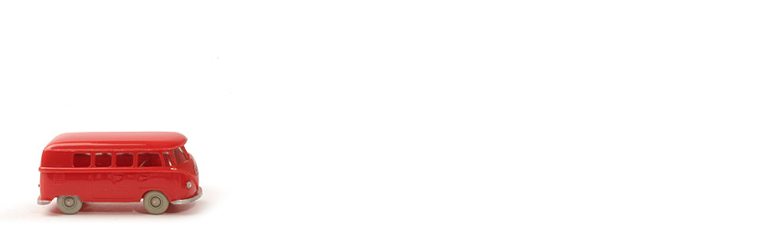 VW T1 Bus kl. Heckscheibe - dunkles orangerot - 310/8c