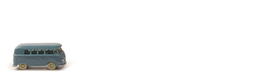 VW T1 Bus kl. Heckscheibe - mattgraublau - 310/8zo