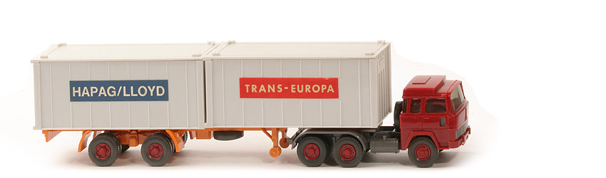 Magirus 235 D Container-Sattelzug - Hapag-Lloyd - Trans-Europa 2 x 20 ft - Hapag-Lloyd 2e ~