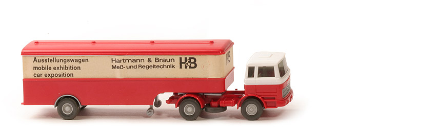 MB LPS 1620 Großer Koffer-Sattelzug - HB rot, großer KöBo - Hartmann & Braun 2