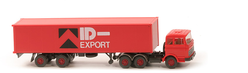 MB LPS 2223 Container-Sattelzug - Schieder: "ID-Export" Vorserie orangerot - Schieder (4)