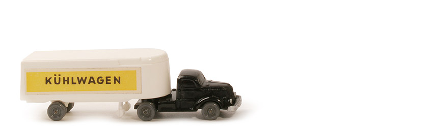 White Alter Kühlsattelzug - Kühlwagen, schwarz/ weiß - 520/2d