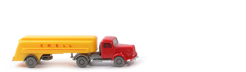 MB L 5000 S Alter Tanksattelzug - Shell, ZM rot, CH silbern - 800/18b ~