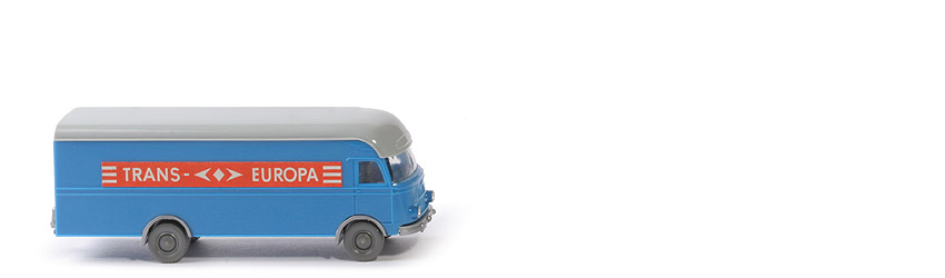 MB LP 312 Großraum-Möbelwagen - Trans Europa, himmelblau/silbergrau - 500/5b