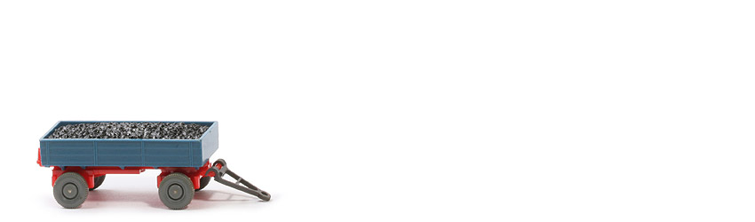 LKW-Anhänger (Typ 5) mit Kohlenladung - ZH integriert, PR azurblau, CH orangerot - 431/2 ~