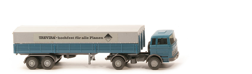MB LPS 1620 Pritschen Sattelzug - Trevira azurblau / deutsch - Trevira (1) d
