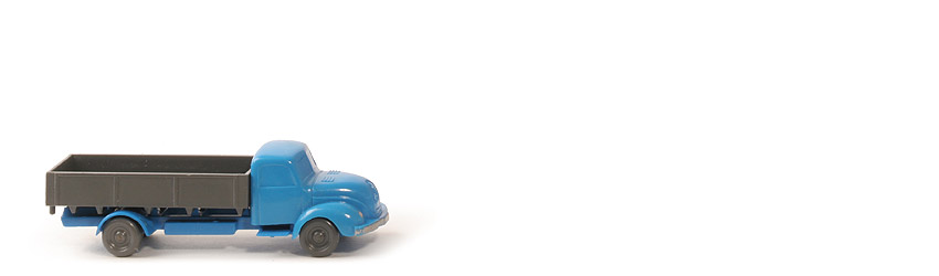 Magirus S 3500 uv Pritschen-LKW - FH, CH himmelblau, PR dunkelbasaltgrau - 420/7i