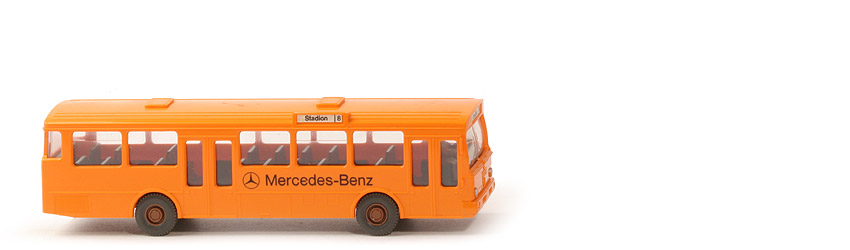 Stadtbus MB O 305, Mercedes-Benz - Stadion | 8, orangegelb, mit Stift - 701/2e