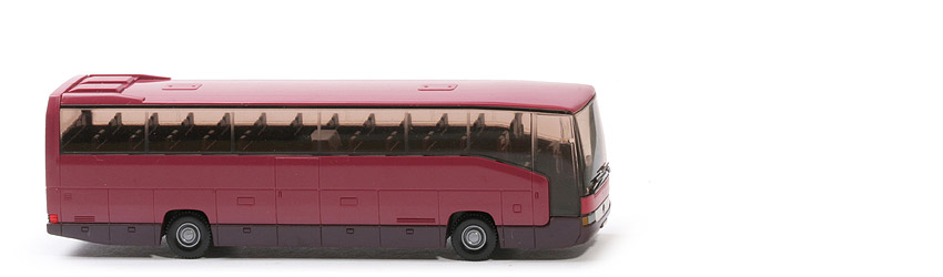 Reisebus MB O 404 RHD - unbeschriftet, violett/braunviolett - 714/2b
