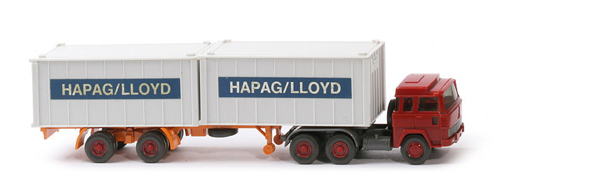 Magirus 235 D Container-Sattelzug - Hapag-Lloyd 2 x 20 ft  - Hapag-Lloyd 2e ~