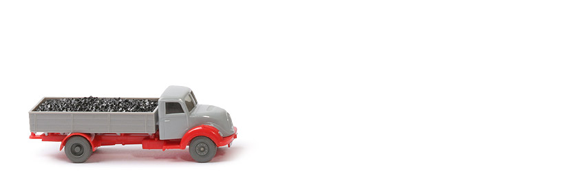 Magirus Sirius mit Kohleladung - FH silbergrau, PR dunkelsilbergrau, CH orangerot - mit Kupplung (!) - 426/2k