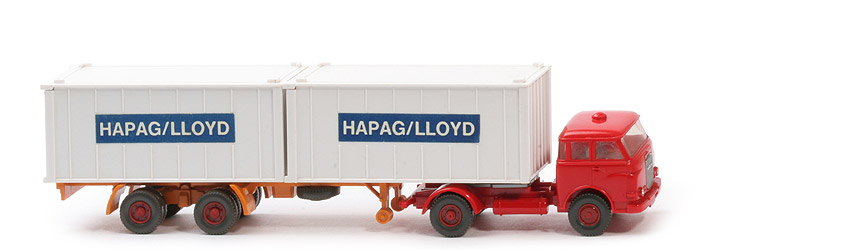 MAN 10.230 Container-Sattelzug HL - FH, CH rot, KöBo stark, Aufl. gelborange - Hapag-Lloyd 1?
