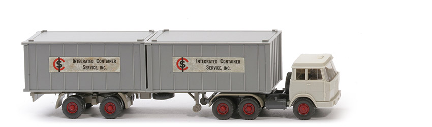Hanomag-Henschel Container-Sattelzug - ICS 2 x 20 ft , platingrau - ICS (2) c