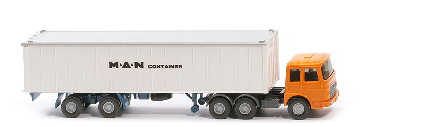 MAN 22.321 Container-Sattelzug - FH gelborange, MAN Container Cont weiß/silbergrau - MAN (14) ~