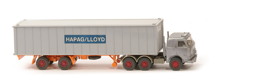 US-Zugmaschine Container-Sattelzug - Hapag-Lloyd 1 x 40 ft, Kabine silbern - Hapag-Lloyd 11 ?