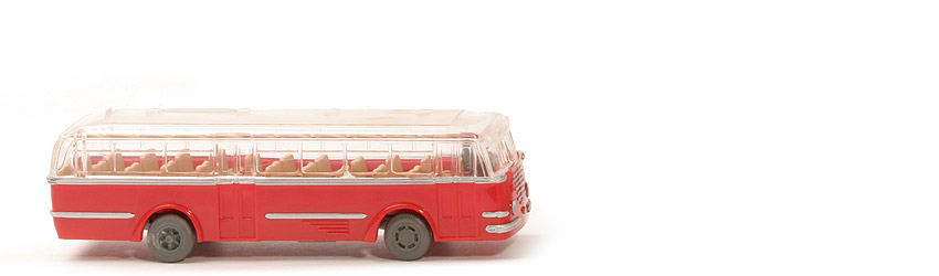 Büssing Trambus - mit Dachlüfter,  Chassis 2, orangerot - 720/6?