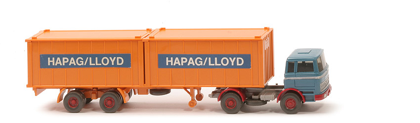 MB LPS 1620 Container-Sattelzug - Hapag-Lloyd hellazurblau / weinrot / lichtgrau - Hapag-Lloyd 5?