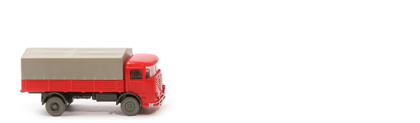 Büssing LU 7 - orangerot / olivgrün, m. Fahrer - 474/1a