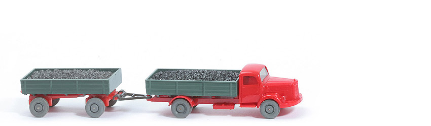 MB L 3500 Pritsche mit Kohlenladung - FH rot / PR dunkelresedagrün / CH orangerot - 430/14c