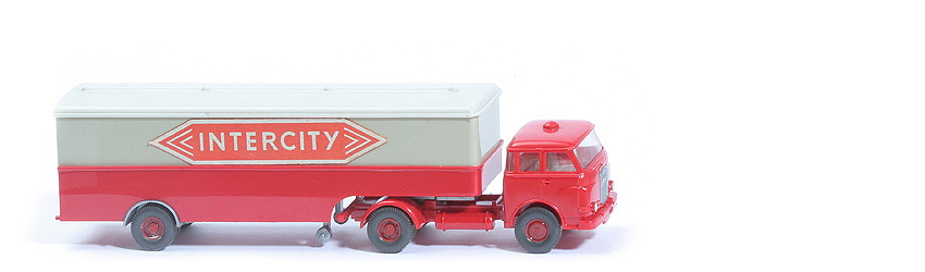 MAN 10.230 Koffer-Sattelzug - Intercity (stark), FH rot, Dach perlweiß - 513/8 ?