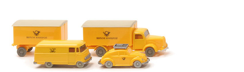 Geschenkpackung Post - VW Käfer, MB L 319, MB 5000 mit Anhänger - 2100/4