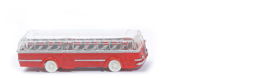 Büssing Trambus - alte Form, Fenster gerundet, blassrot, CH silber - 720/2b