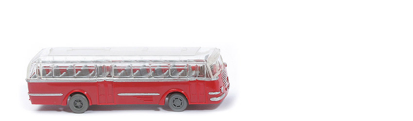 Büssing Trambus - mit Dachlüfter,  Chassis 2, rot - 720/6a