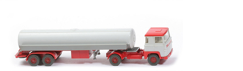 Scania 110  Flüssiggas-Tanksattelzug Frigen - altweiß / rot, Galerie platingrau - 805/1w