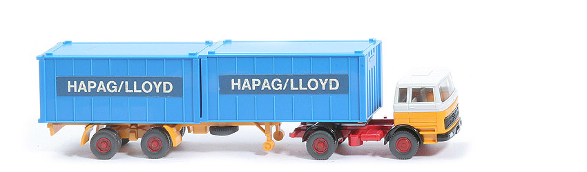 MB LPS 1620 Container-Sattelzug - Hapag-Lloyd 2 x 20 ft himmelblau - Hapag-Lloyd 5a?